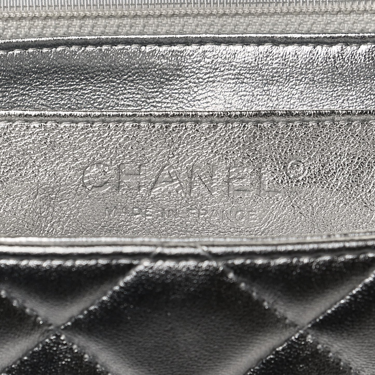 Metallic Lambskin Quilted Maxi Single Flap Silver