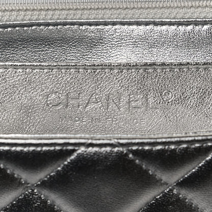 Chanel Metallic Lambskin Quilted Maxi Single Flap Silver 6 of 12