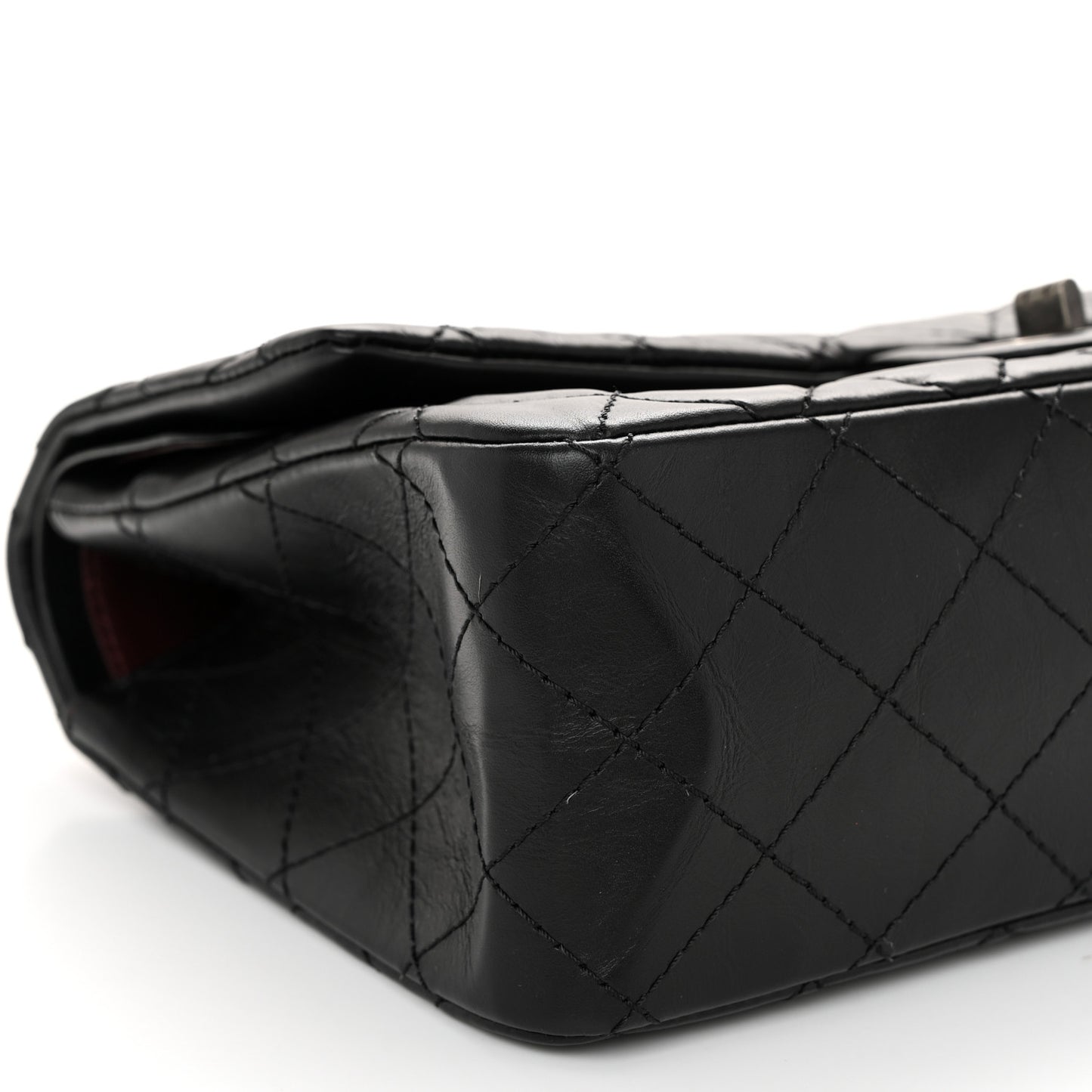 Aged Calfskin Quilted 2.55 Reissue 226 Flap Black
