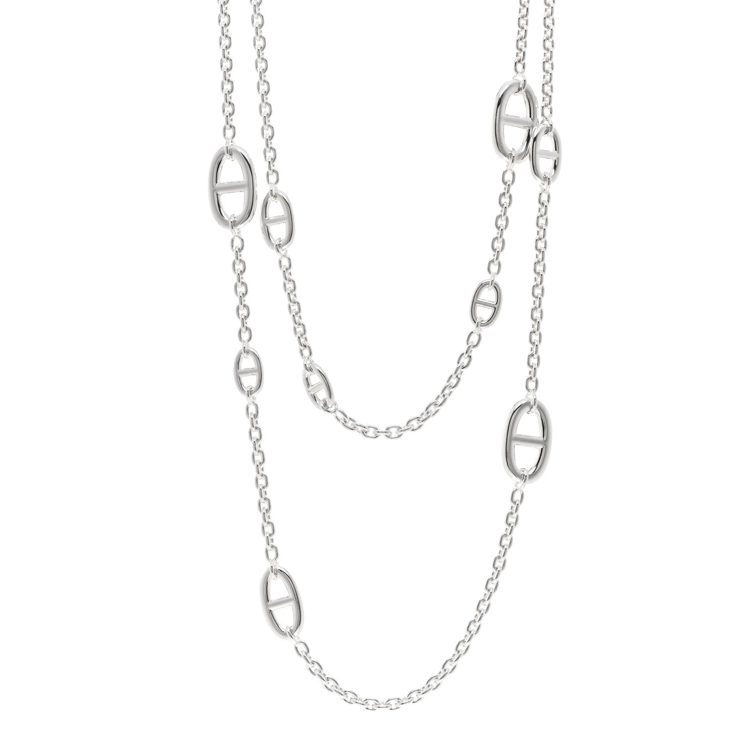 Hermes Sterling Silver Farandole Necklace 120 1 of 5