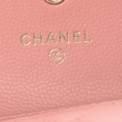 Chanel Caviar Quilted Boy Card Holder Wallet Powder Pink 6 of 9