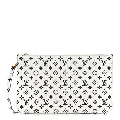 Louis Vuitton Monogram Giant Neverfull MM GM Pochette White 1 of 7