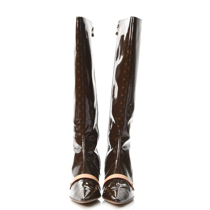 Louis Vuitton Monogram Patent Gina Knee Boots 40 2 of 9