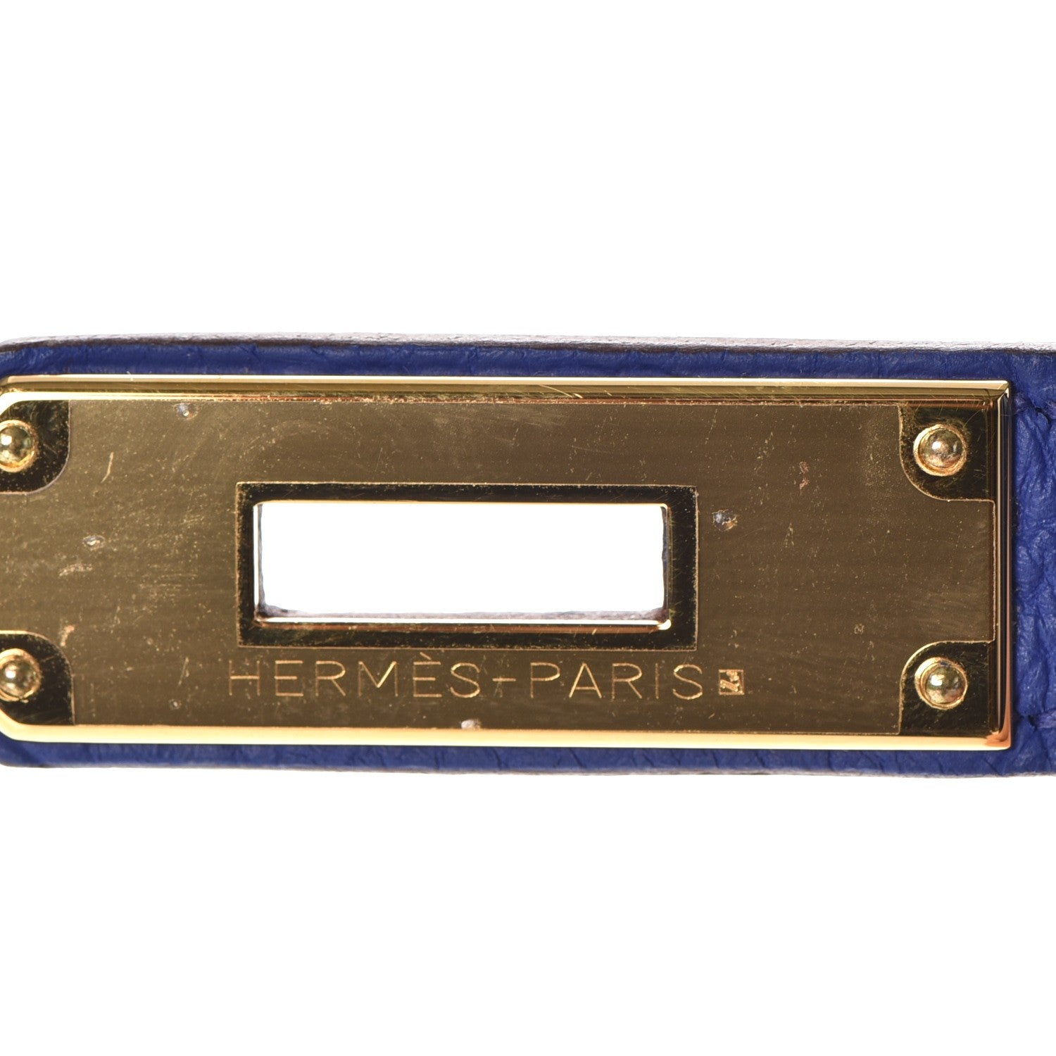 Hermes Togo Horseshoe Kelly Retourne 32 Bleu Electrique Rouge H 24 of 38