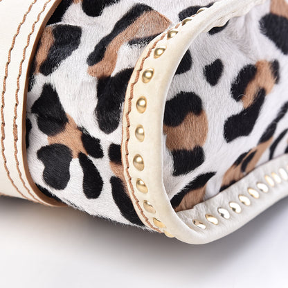 Valentino Garavani Calf Hair Leopard Large Tote Bag White 9 of 12