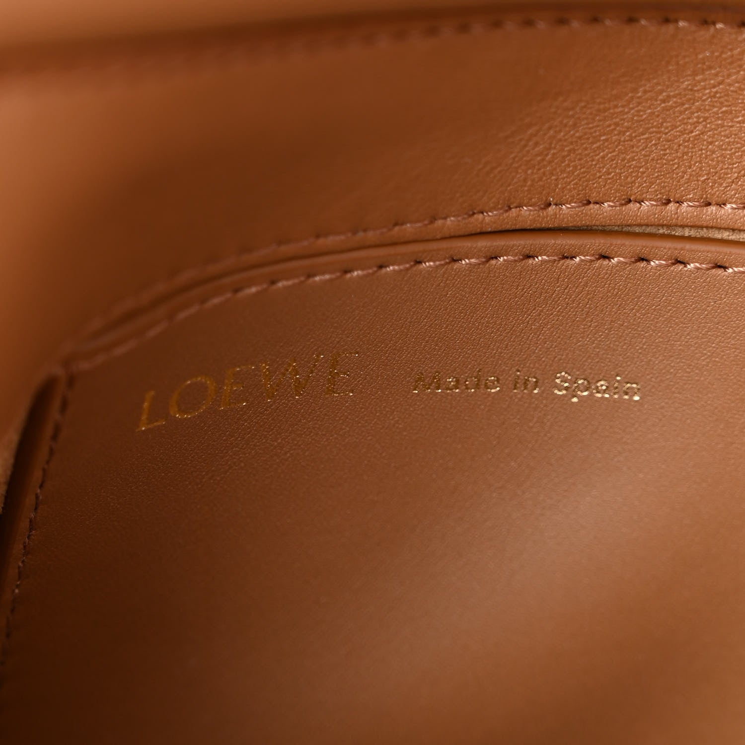 Loewe Shiny Nappa Calfskin Paseo Satchel Oak 6 of 9