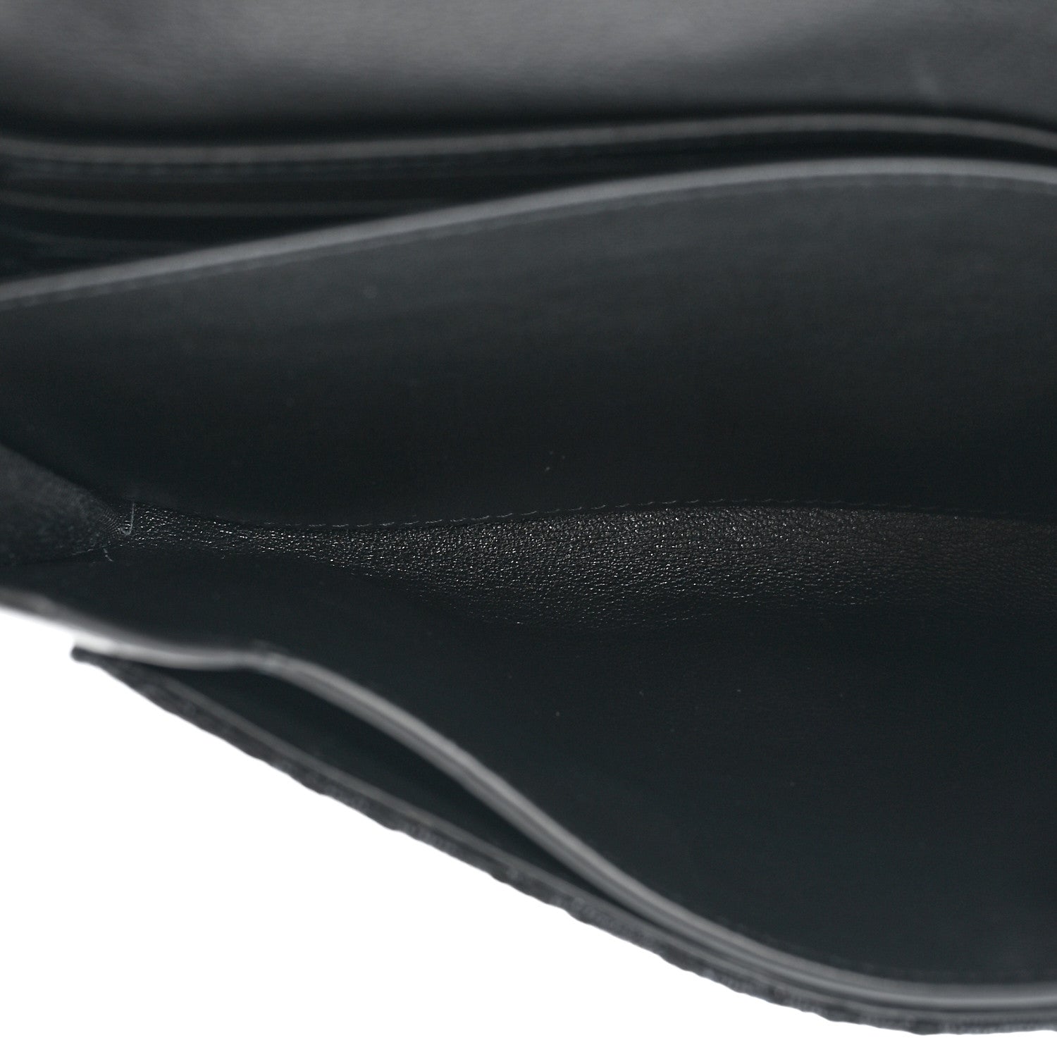 Christian Dior HOMME Oblique Double Saddle Wallet Black 6 of 16