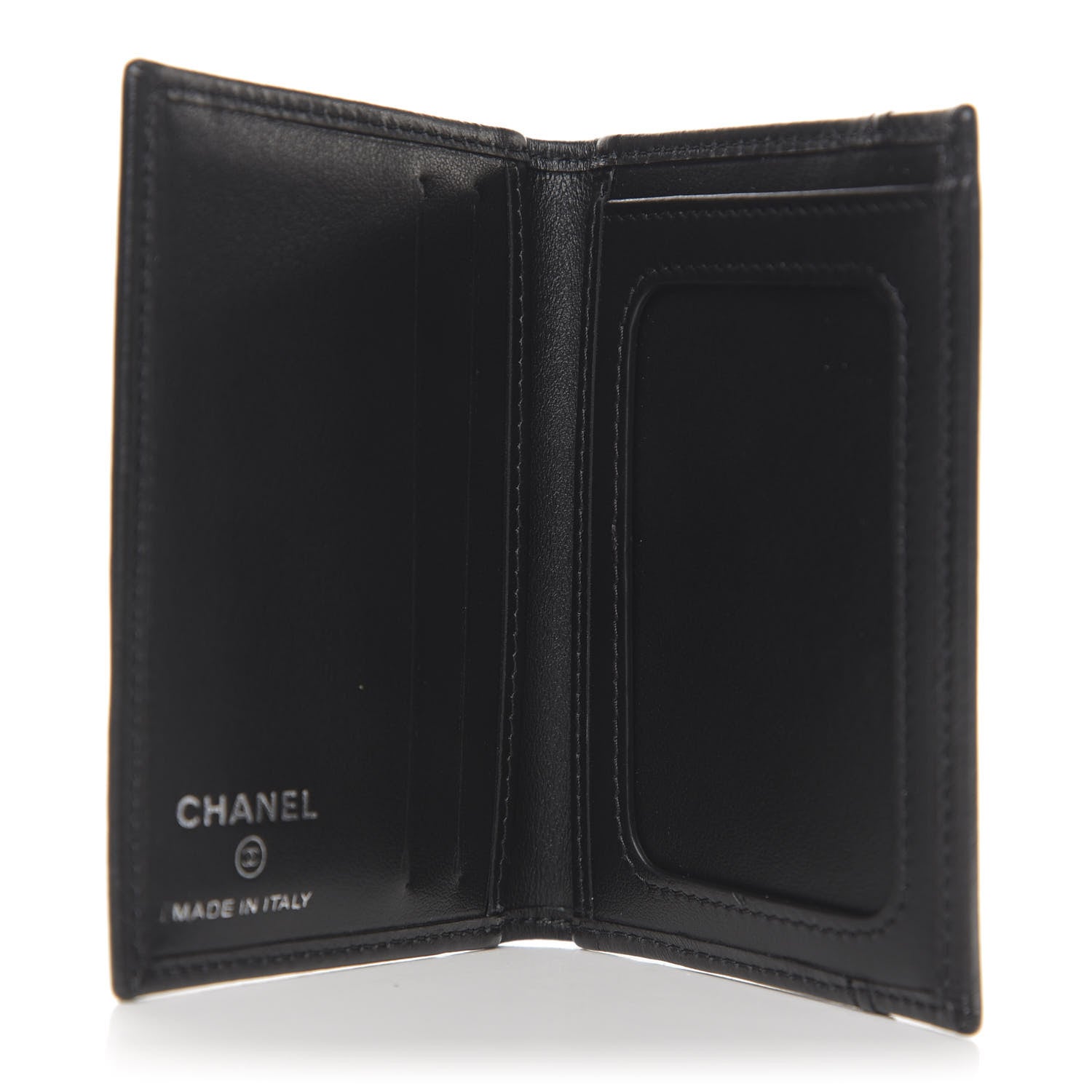 Chanel Lambskin Quilted Card Holder Wallet Black 5 of 8