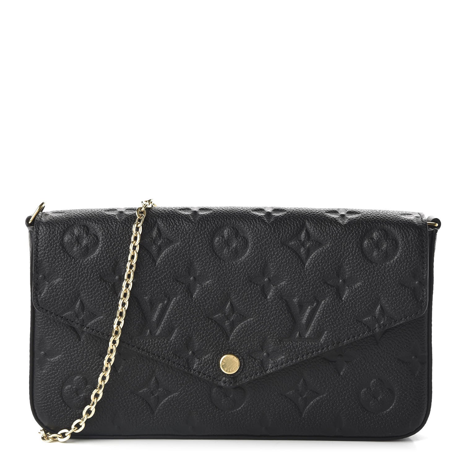 Louis Vuitton Empreinte Pochette Felicie Chain Wallet Black 1 of 10