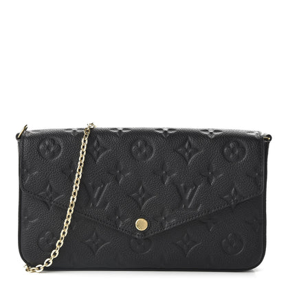 Louis Vuitton Empreinte Pochette Felicie Chain Wallet Black 1 of 10