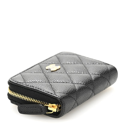 Chanel Caviar Quilted Zip Coin Purse Black 4 of 8