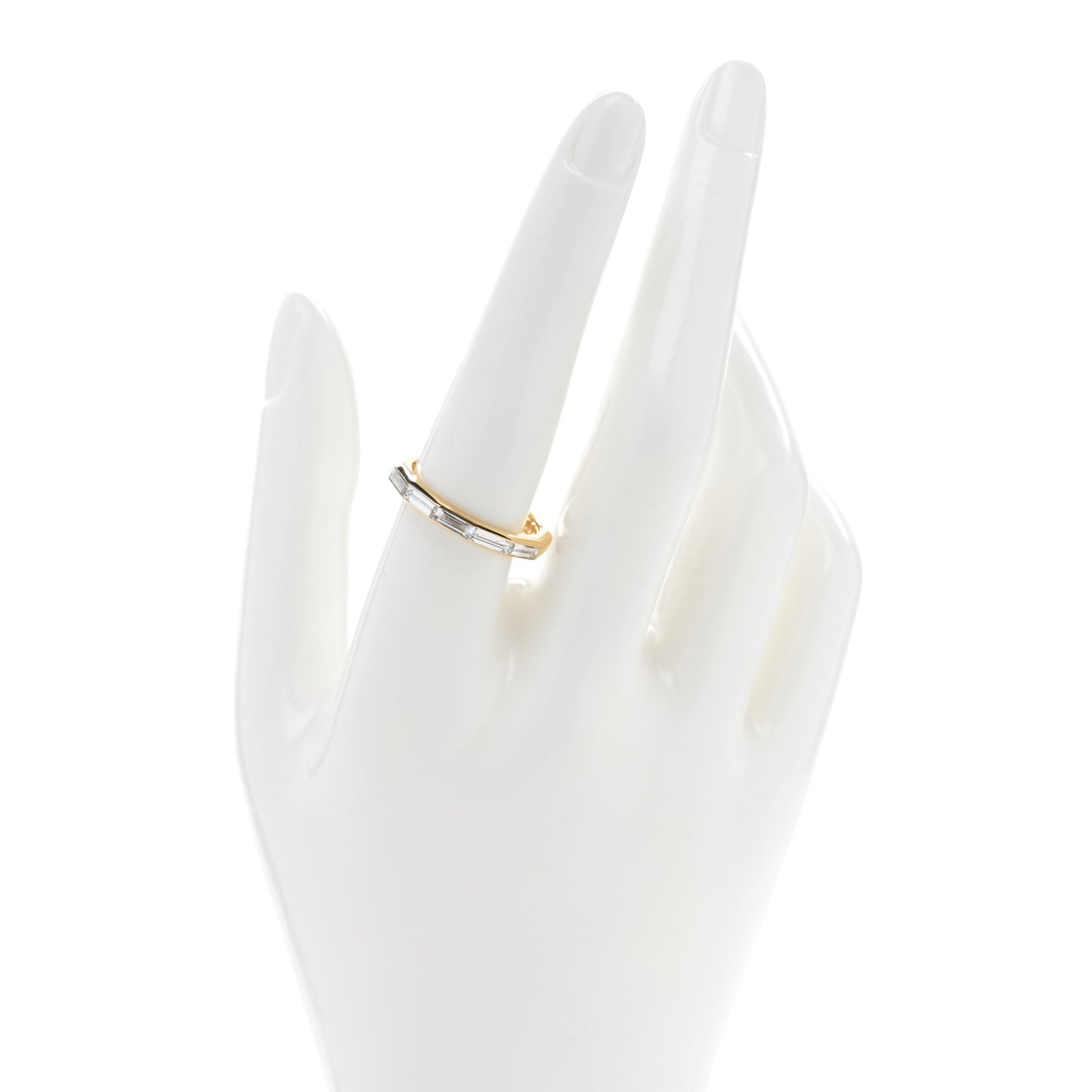 18K Yellow Gold Diamond DY Delaunay Band Ring 58 8.5