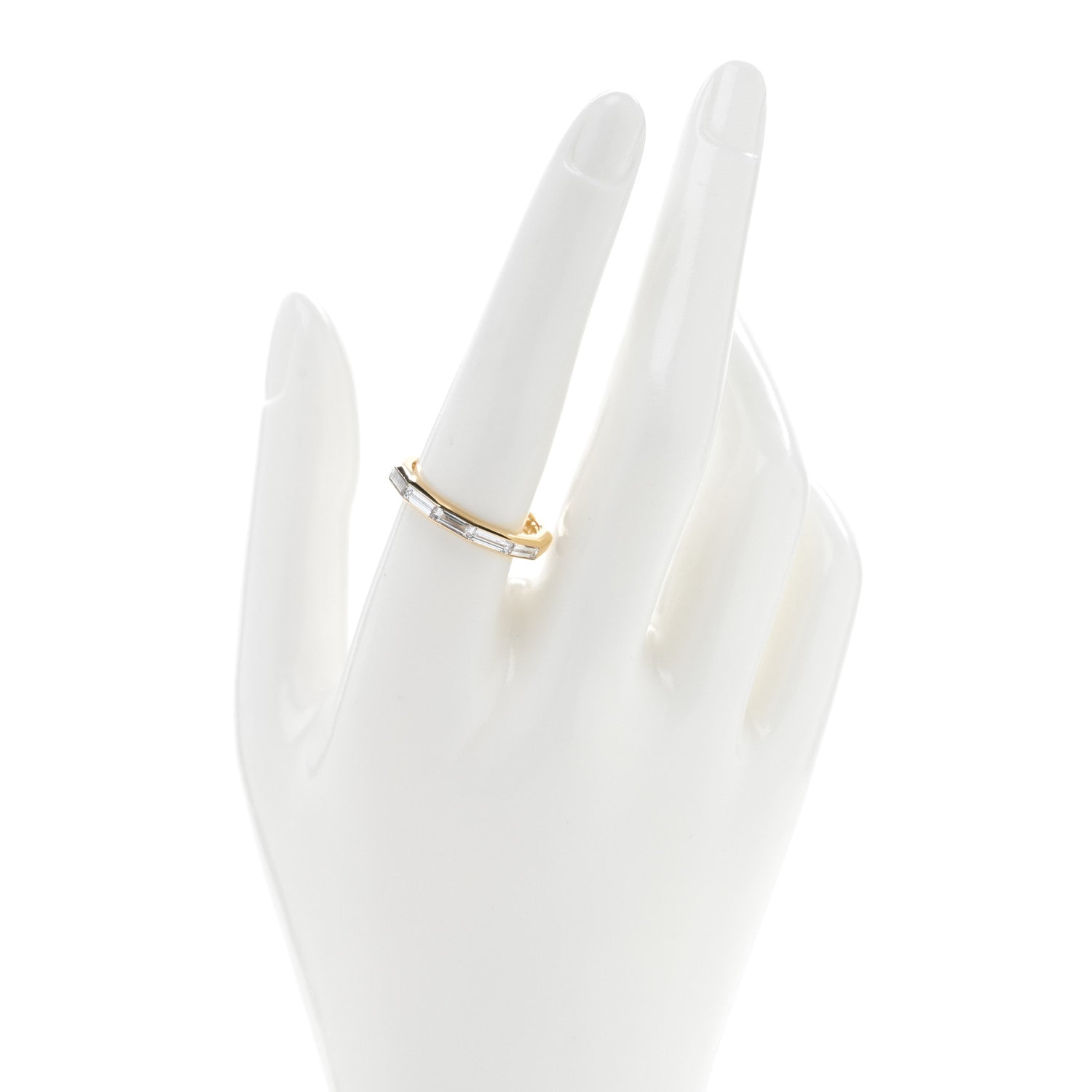 David Yurman 18K Yellow Gold Diamond DY Delaunay Band Ring 58 8.5 2 of 4