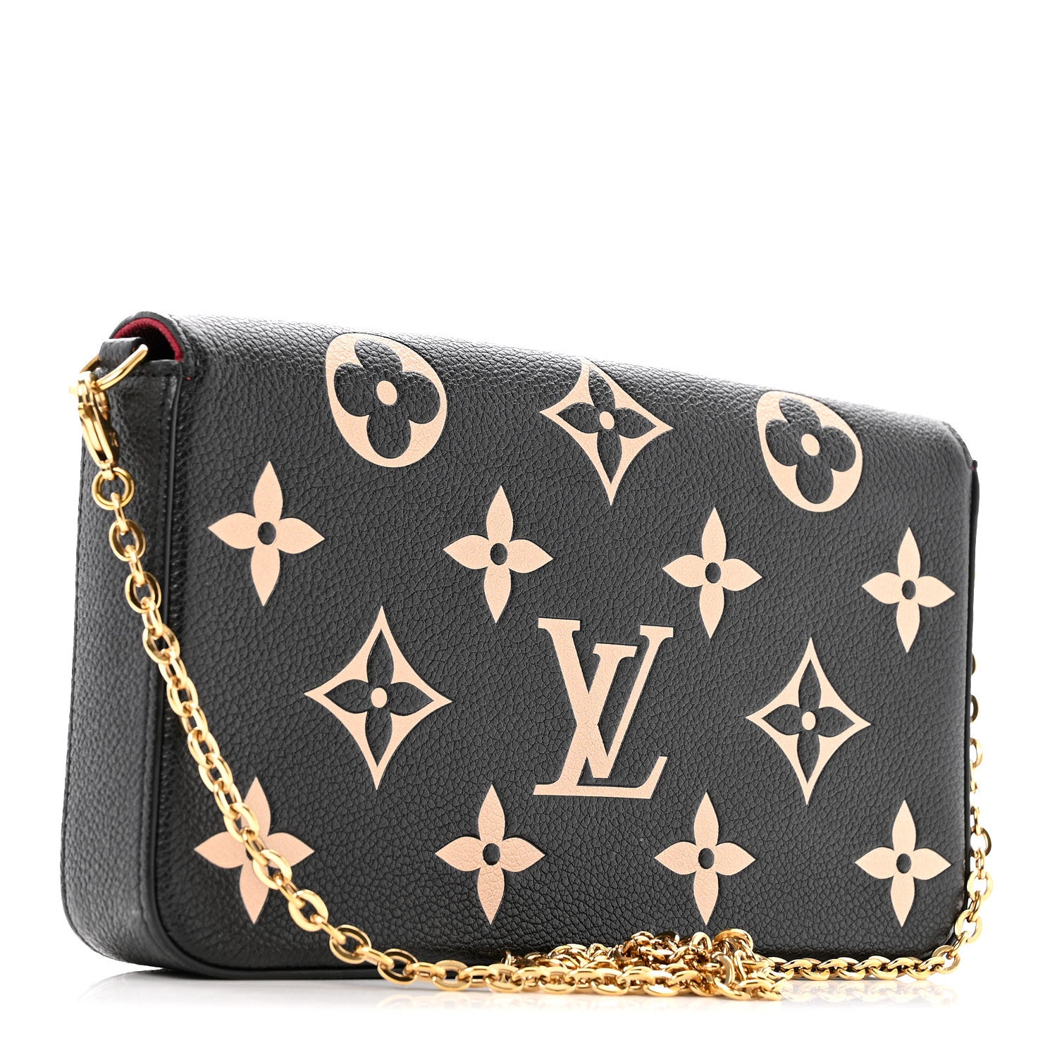 Louis Vuitton Empreinte Monogram Giant Felicie Pochette Black Beige 4 of 14