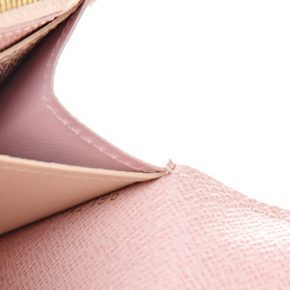 Louis Vuitton Damier Azur Emilie Wallet Rose Ballerine 7 of 14