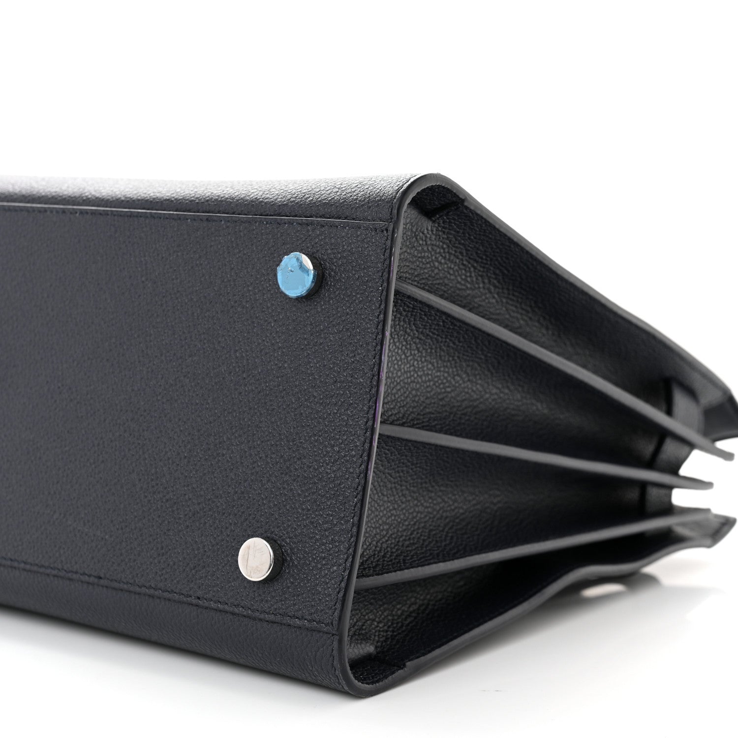 Saint Laurent Grained Calfskin Small Sac De Jour Navy 10 of 11