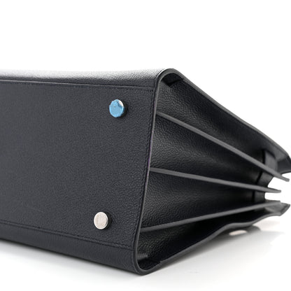 Saint Laurent Grained Calfskin Small Sac De Jour Navy 10 of 11