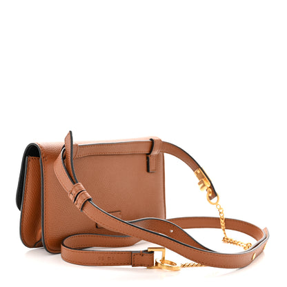 Valentino Garavani Grainy Calfskin VSling Belt Bag Saddle Brown 3 of 10