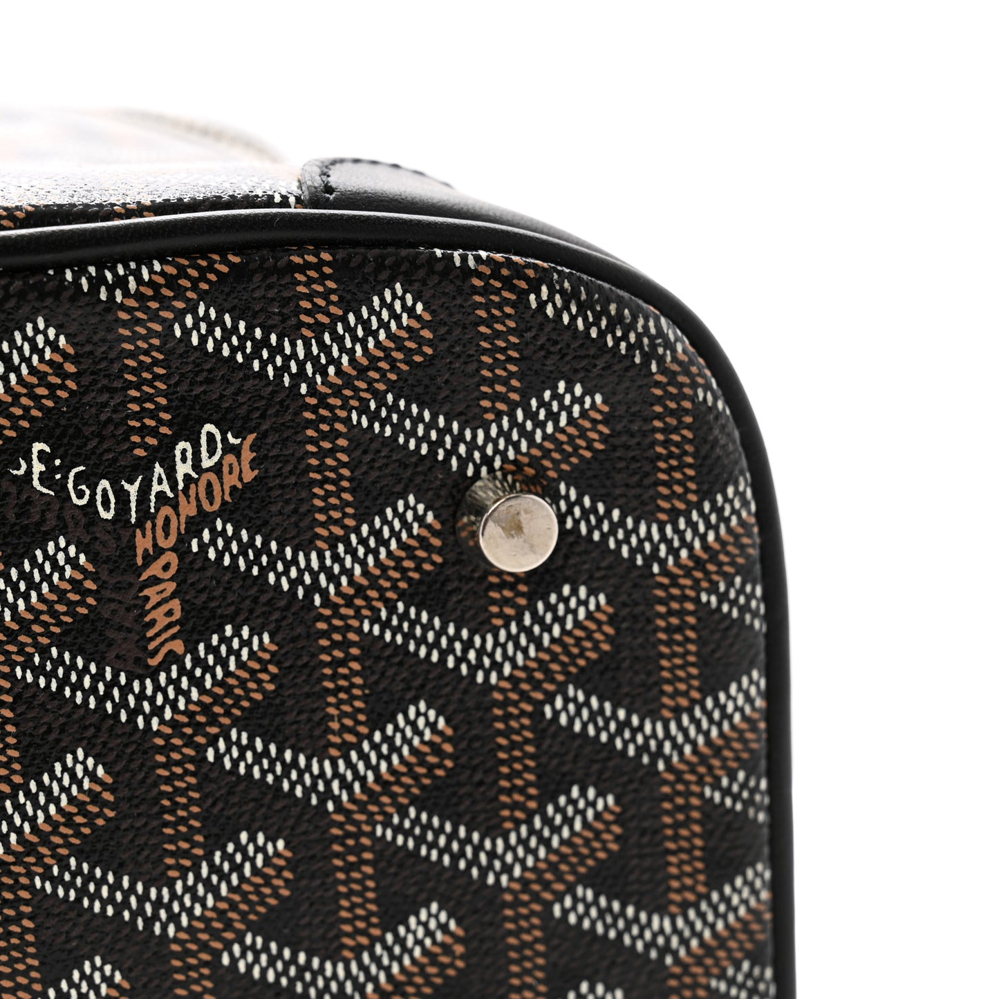 Goyardine Cosmetic Train Case Black