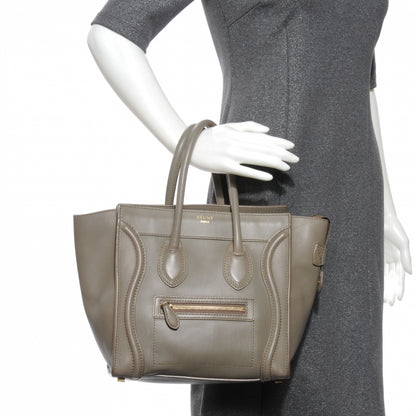 Celine Smooth Calfskin Micro Luggage Camel 2 of 9