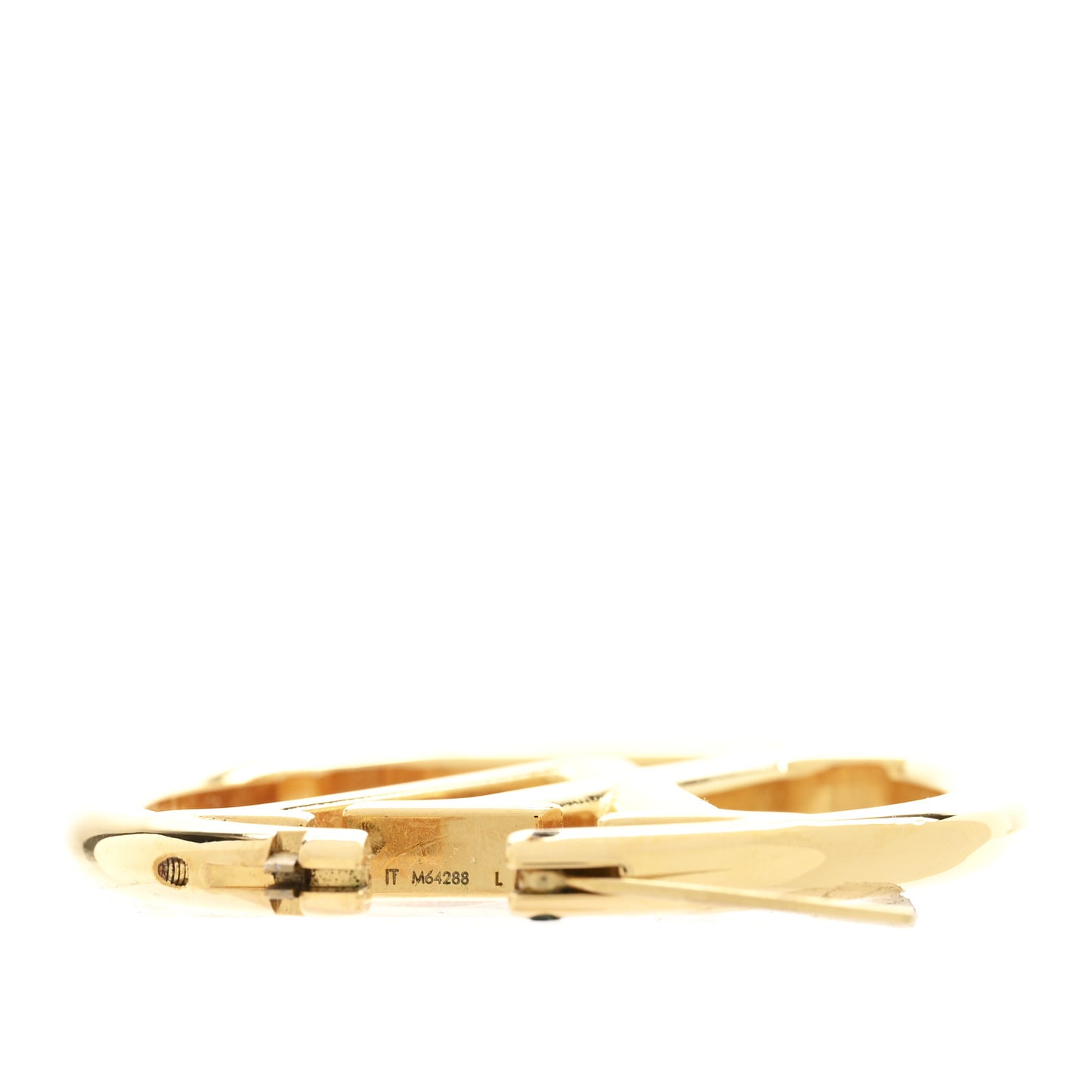 Metal Louise Hoop Earrings Gold