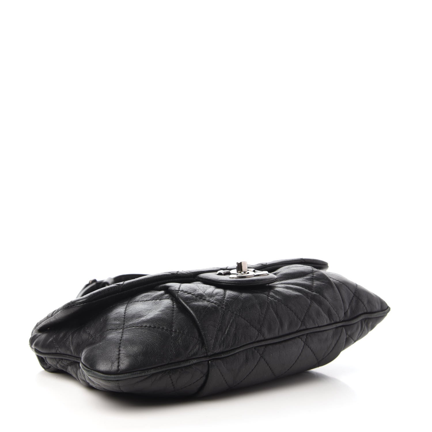Chanel Calfskin Coco Pleats Messenger Flap Black 4 of 11