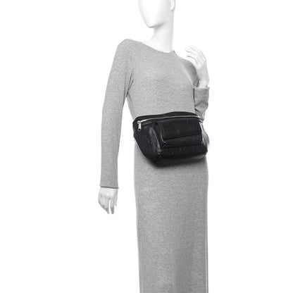 Gucci Calfskin GG Tennis Embossed Pocket Belt Bag Black 2 of 10