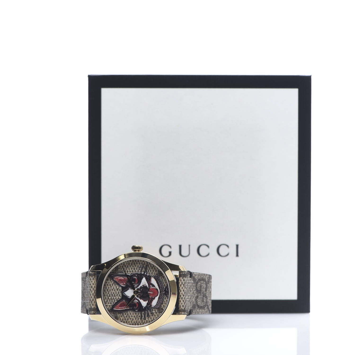 Gucci Stainless Steel Canvas 38mm G-Timeless GG Supreme Bosco Quartz Watch Brown 6 of 6