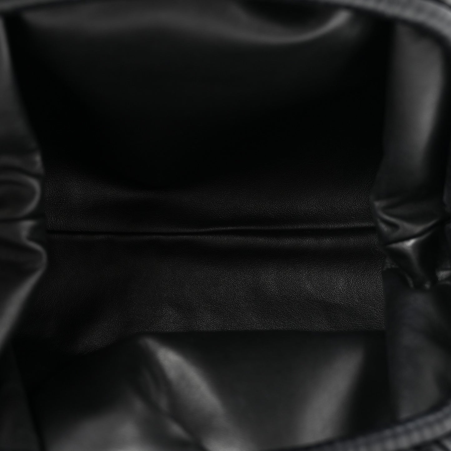Bark Calfskin Embossed The Pouch Oversized Clutch Black