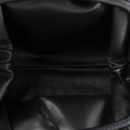 Bottega Veneta Bark Calfskin Embossed The Pouch Oversized Clutch Black 5 of 13