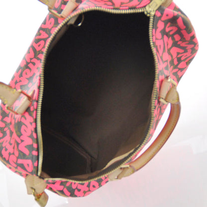 Louis Vuitton Monogram Graffiti Speedy 30 Fuchsia 9 of 9