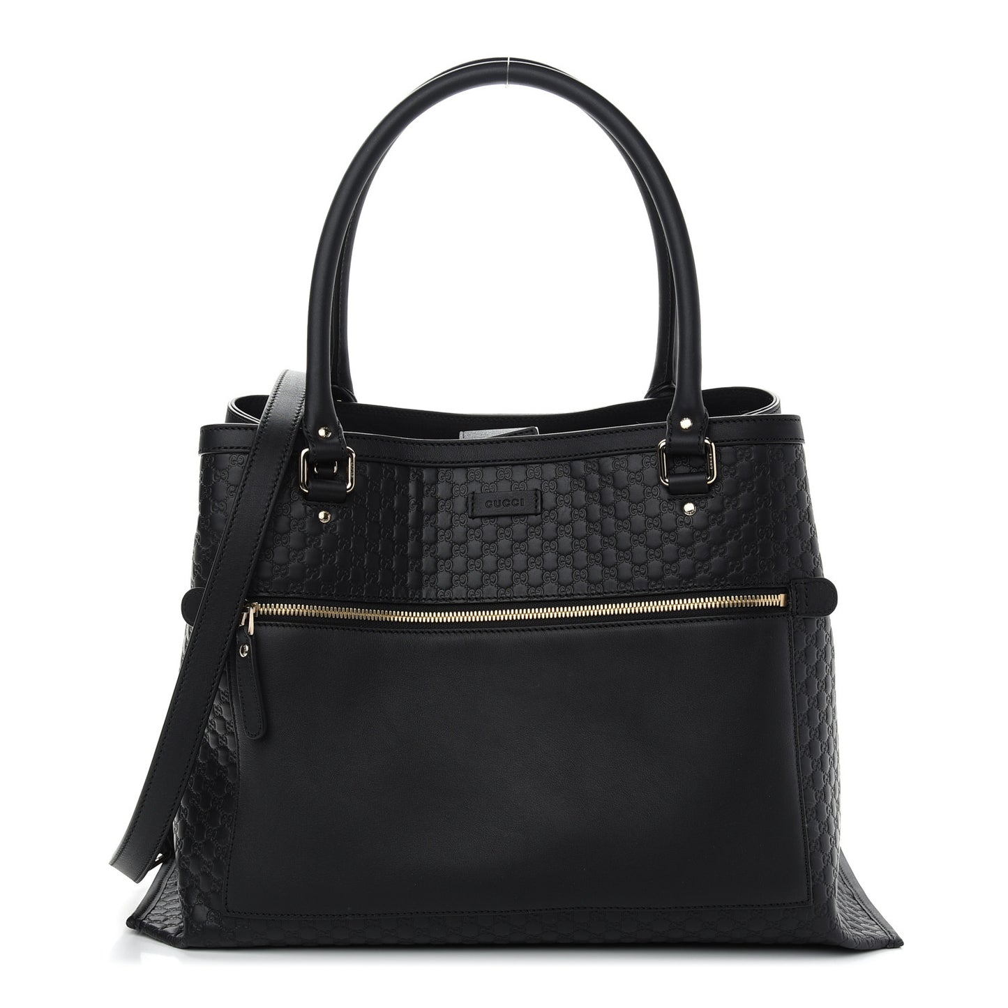Soft Microguccissima Large Tote Black
