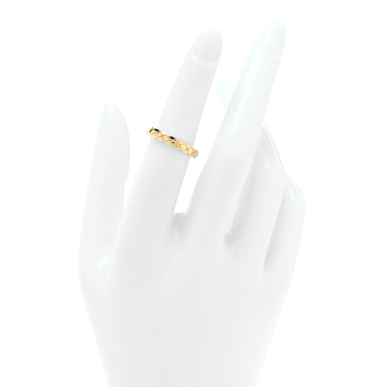Chanel 18K Yellow Gold Mini Coco Crush Ring 51 5.75 2 of 4