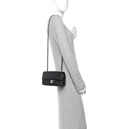 Chanel Caviar Quilted Mini Rectangular Flap Black 2 of 12