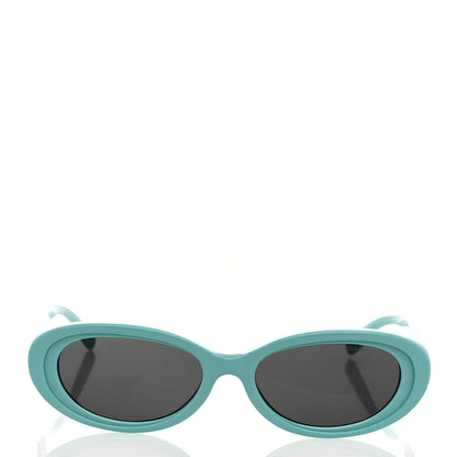 Tiffany Acetate Return to Tiffany Oval Sunglasses TF 4221 Tiffany Blue Dark Gray 2 of 8
