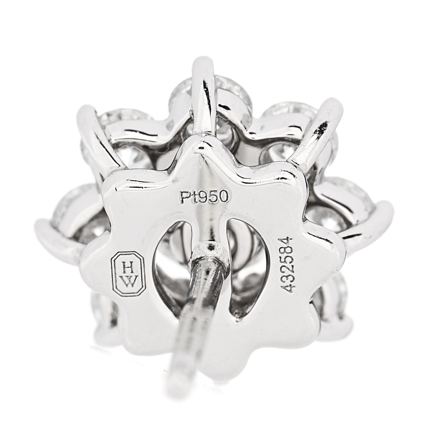 Platinum Diamond Mini Sunflower Earrings