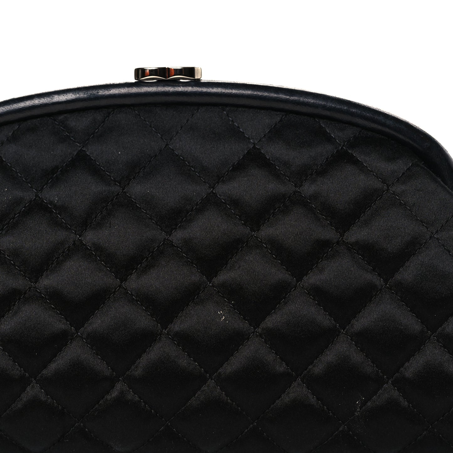 Satin Quilted Timeless Clutch Black