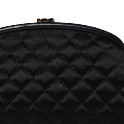 Chanel Satin Quilted Timeless Clutch Black 10 of 11