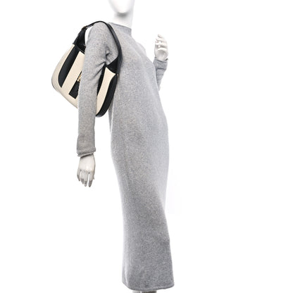 Gucci Boarded Dyana Lux Calfskin Striped Medium Jackie 1961 Hobo Black White 2 of 9