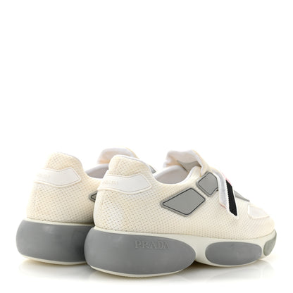Prada Sport Knit Womens Cloudbust Sneakers 37.5 White Gray 5 of 10