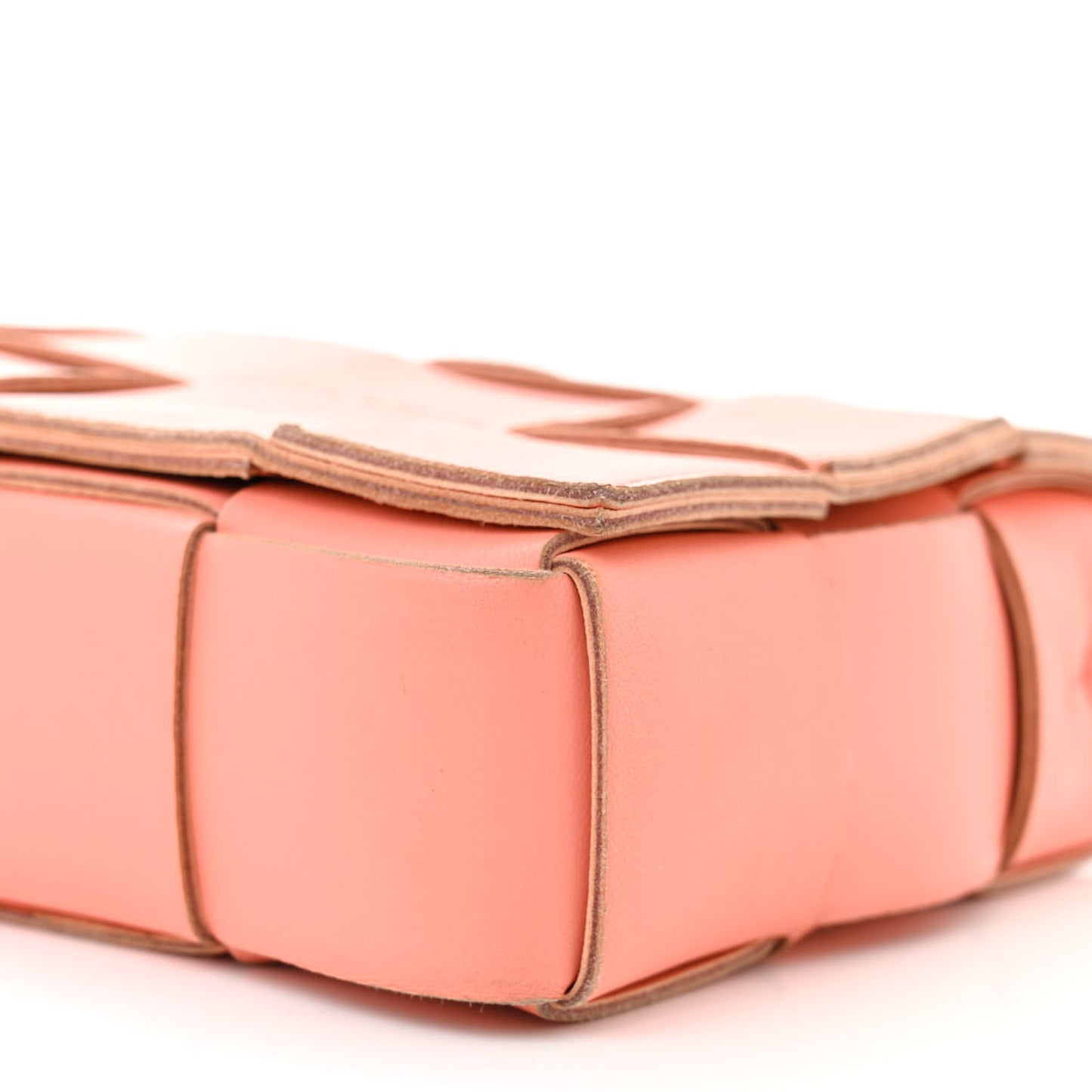Nappa Maxi Intreccio Cassette Bag Peach