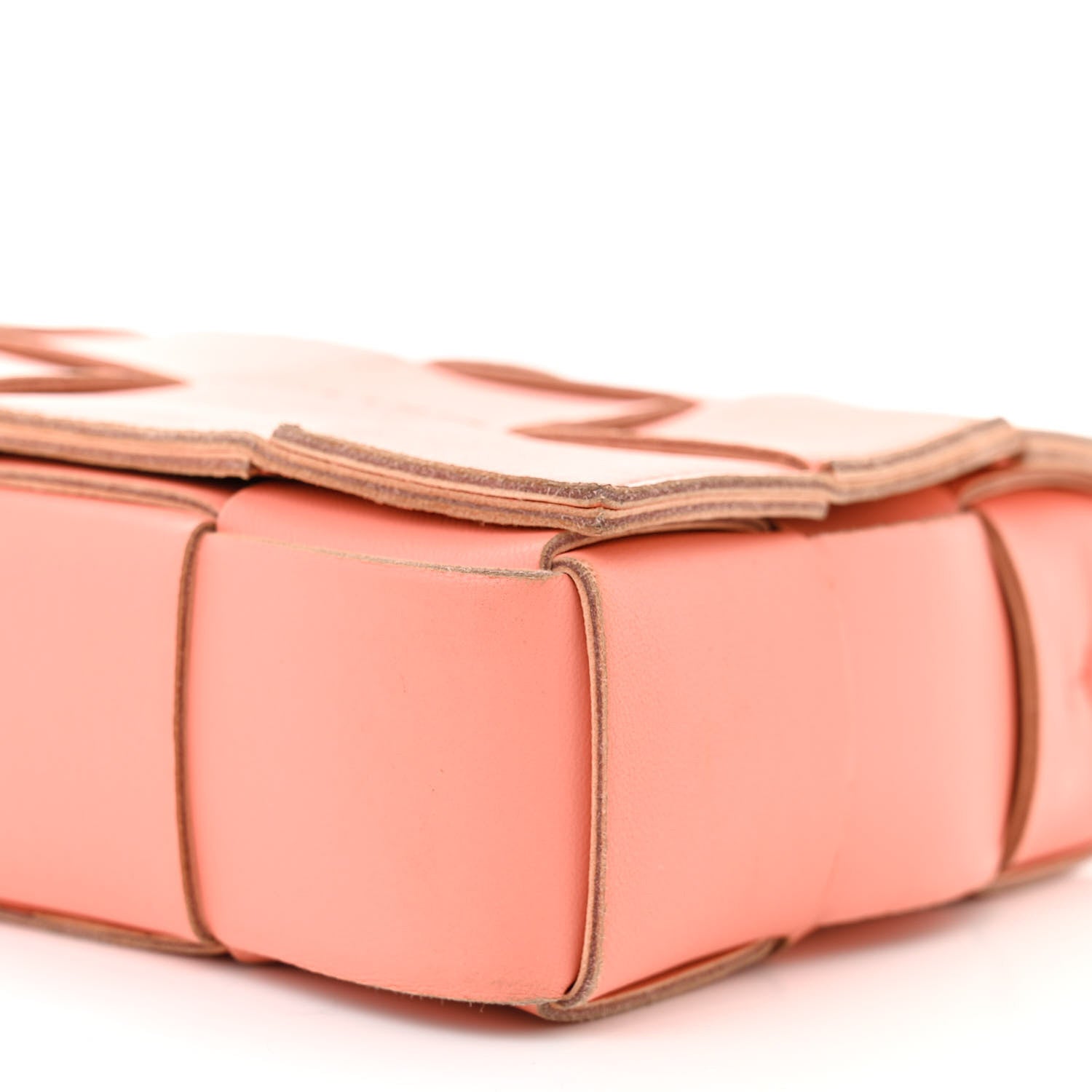 Bottega Veneta Nappa Maxi Intreccio Cassette Bag Peach 10 of 13