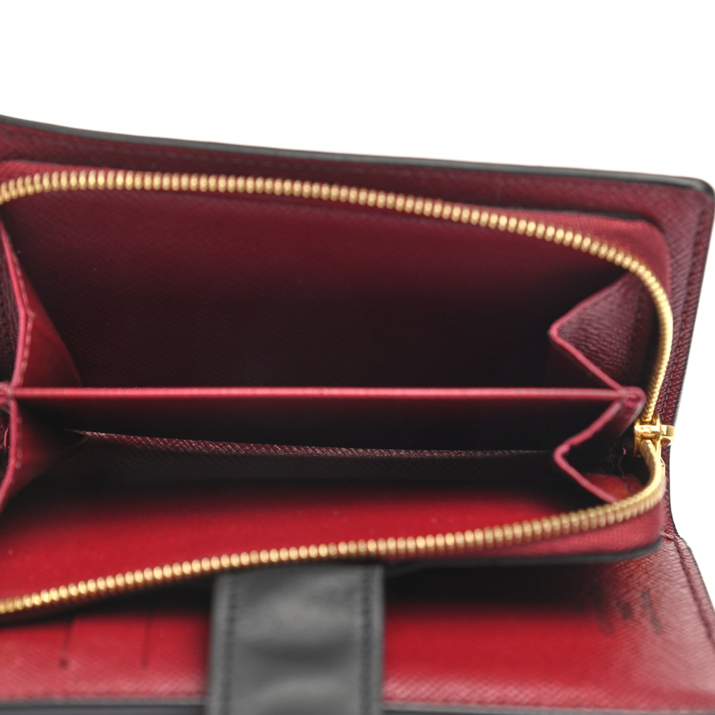 Damier Ebene Juliette Wallet Bordeaux Black