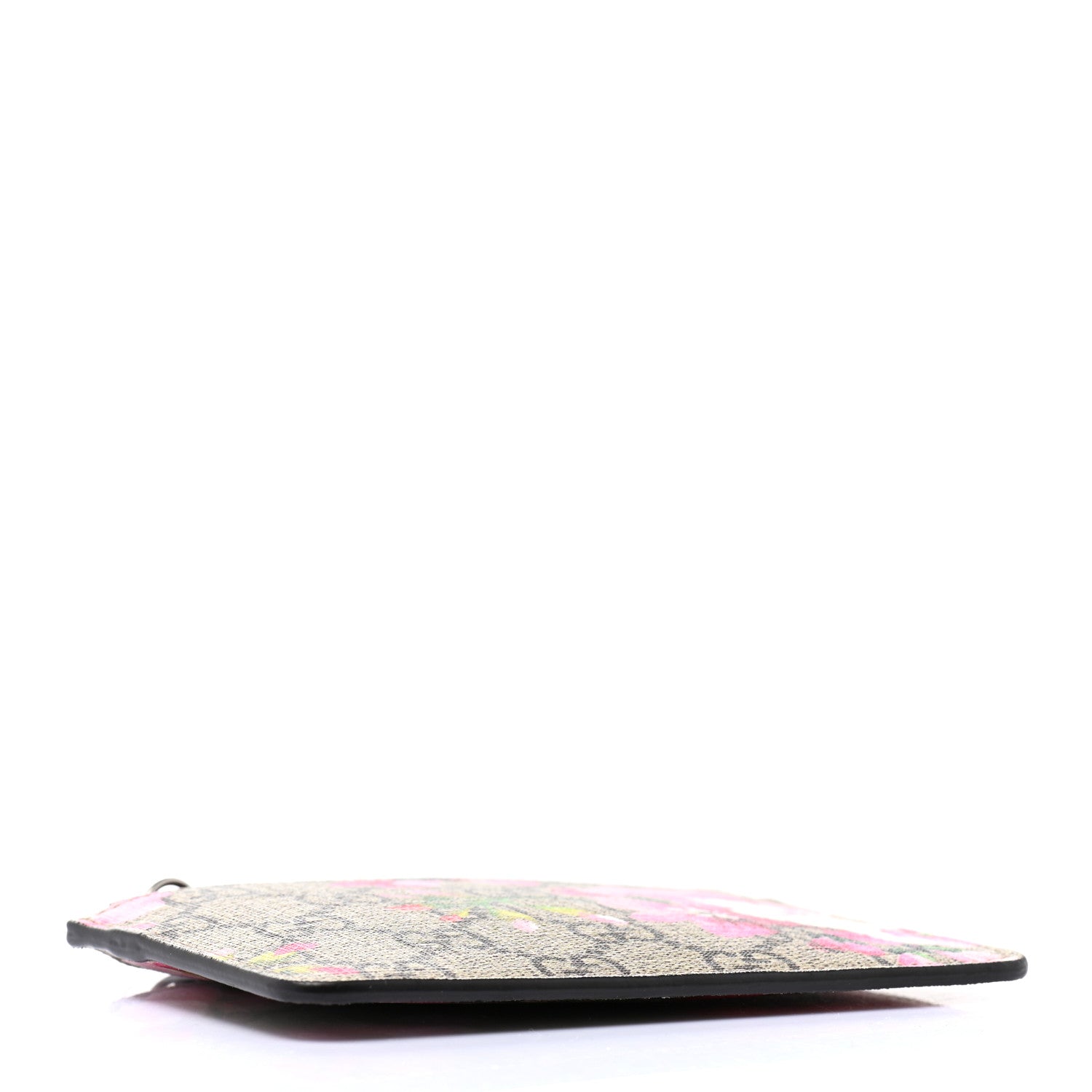 Gucci GG Supreme Monogram Blooms Key Ring Coin Case Beige Multicolor Dry Rose 4 of 6