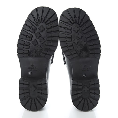 Gucci Laredo Calfskin Mens Horsebit Loafers 8.5 Black 8 of 9