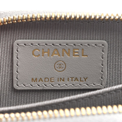 Chanel Caviar Quilted Zip Coin Purse Grey 6 of 7