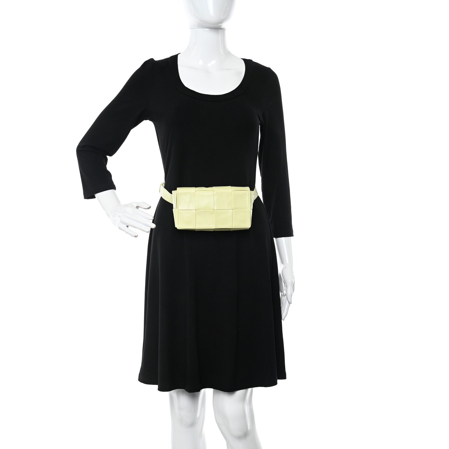 Bottega Veneta Paper Calfskin Intrecciato Cassette Belt Bag Lemon Washed 2 of 13