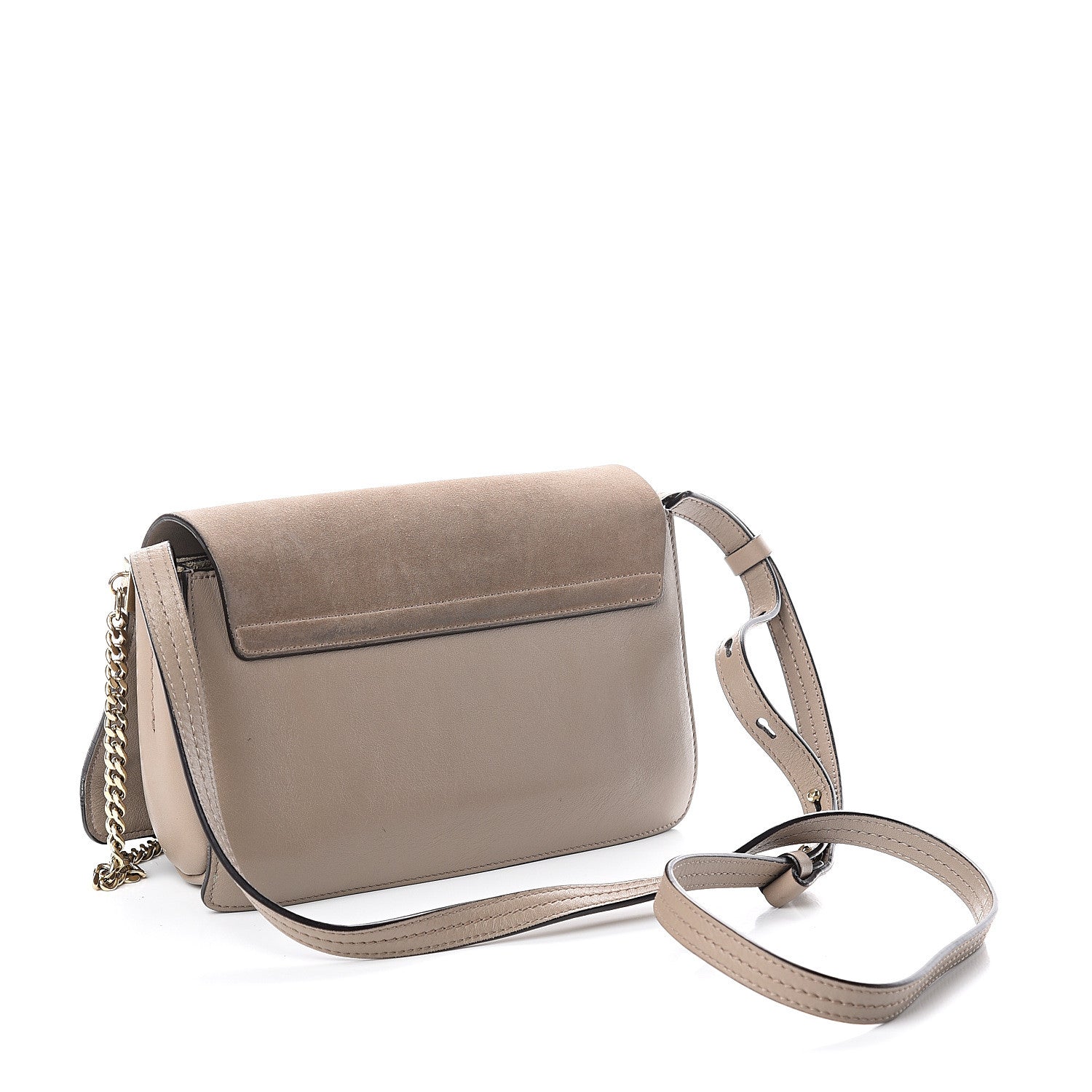 Chloe Suede Calfskin Small Faye Shoulder Bag Motty Grey 2 of 7