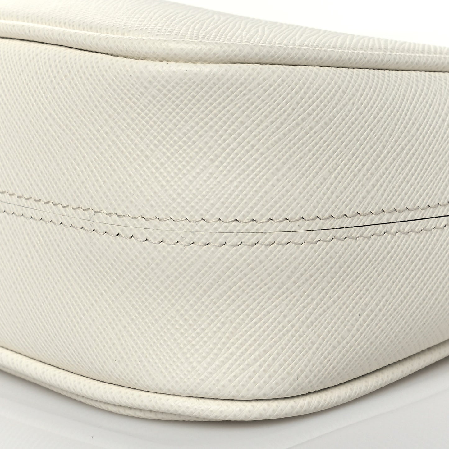 Saffiano Lux Mini Re-Edition Shoulder Bag White