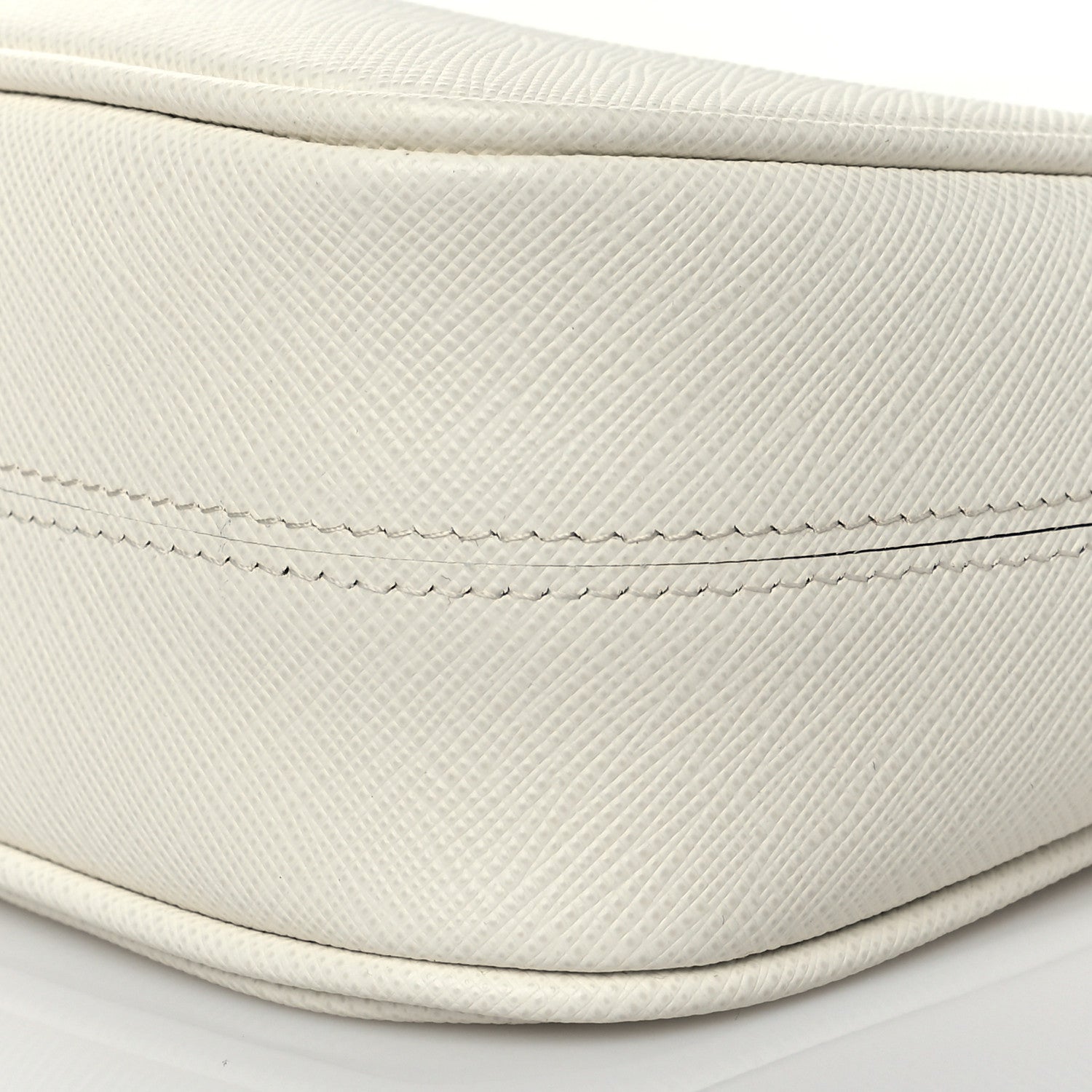 Prada Saffiano Lux Mini Re-Edition Shoulder Bag White 8 of 9